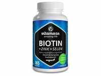 Biotin 10 mg hochdosiert+Zink+Selen Tabletten 365 St