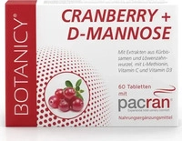 PZN-DE 17504526, BOTANICY Cranberry+D-Mannose Tabletten 60 St, Grundpreis: &euro;