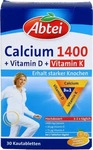 PZN-DE 16044560, Abtei Calcium 1400+Vitamin D3+K Kautabletten 30 St, Grundpreis: