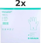 PZN-DE 16632297, B.Braun Manuplast Einmal Handschuhe PE Gr.L 100 St, Grundpreis: