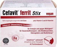 PZN-DE 16333235, Cefavit ferrit Stix Granulat 42 St, Grundpreis: &euro; 0,26 / St&uuml;ck