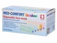 MED Comfort Mundschutz Rainbow Farbmix 50 St