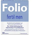 PZN-DE 18671396, Folio fertil men Tabletten 30 St, Grundpreis: &euro; 0,33 / St&uuml;ck