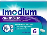 PZN-DE 17382690, Imodium akut Duo 2 mg/125 mg Tabletten 6 St, Grundpreis: &euro; 1,03