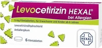 PZN-DE 14238225, Levocetirizin Hexal bei Allergien 5 mg Filmtabl. 6 St Filmtabletten,