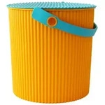 Hachiman Eimer mit Deckel, Gr&ouml;&szlig;e S, 8 Liter, Farbe orange/t&uuml;rkis