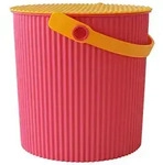 Hachiman Eimer mit Deckel, Gr&ouml;&szlig;e mini, 4 Liter, Farbe pink/orange