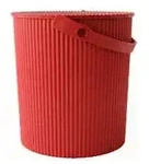 Hachiman Eimer mit Deckel, Gr&ouml;&szlig;e L, 10 Liter, Farbe uni rot