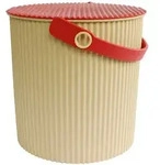 Hachiman Eimer mit Deckel, Gr&ouml;&szlig;e L, 10 Liter, Farbe cafe/rot