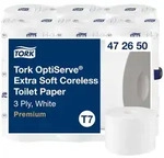 Tork OptiServe&reg; Extra-Weiches H&uuml;lsenloses Toilettenpapier T7 3-lag.