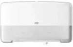 Tork Doppelrollenspender f&uuml;r Mini Jumbo Toilettenpapier Wei&szlig; T2, Geschlossen,...