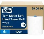 Tork Matic&reg; Soft Papierhandt&uuml;cher Wei&szlig; mit blauem Bl&auml;tterdesign H1, Premium,