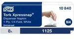 Tork Xpressnap&reg; Wei&szlig;e Spenderserviette N4, Universal, 1/4-Falz 1-lagig, 21,7 cm ...
