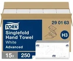 Tork weiche Zickzack-Handt&uuml;cher Wei&szlig; H3, Advanced-Qualit&auml;t, 15 &times; 250 T&uuml;cher,