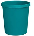 Helit Papierkorb mit Rand 18 L gr&uuml;n