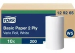 Tork Standard-Papierwischt&uuml;cher, Kleinrolle Wei&szlig; W5, Mehrzweck-Papiert&uuml;cher, 10