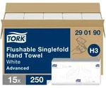 Tork Zickzack-Handt&uuml;cher Wei&szlig; H3, Advanced-Qualit&auml;t, heruntersp&uuml;lbar, 15 &times; 250