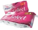 Fripa Toilettenpapier Select 4-lagig - hochweiss - 8x160 Blatt 48 Rollen