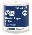 Tork Standard Papierwischt&uuml;cher, Rollenhandt&uuml;cher Wei&szlig; W1, Mehrzweck, 2-lagig,