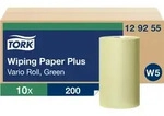 Tork Starke Mehrzweck-Papierwischt&uuml;cher Gr&uuml;n W5, Saugf&auml;hig, 10 &times; 200 Blatt,