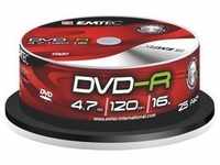 EMTEC ECOVR472516CB, EMTEC 25 x DVD-R - 4.7 GB (120 Min.) 16x - Silber