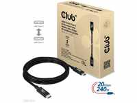 Club 3D CAC1575, Club 3D Club3D Kabel USB 4 Typ C PD 240W / 4K / 20Gbps 2m St/St