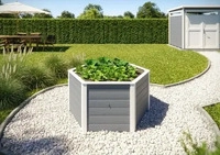 WEKA 669.3002.15000, weka 6 Eck Hochbeet 669, Grau
