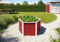 WEKA 669.3002.13000, weka 6 Eck Hochbeet 669, Rot