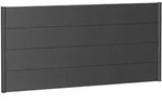 Biohort Sichtschutzzaun Wandpaneel ohne Acrylglas dunkelgrau-metallic Sichtschutz