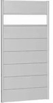 Biohort Sichtschutzzaun Wandpaneel mit Acrylglas silber-metallic Sichtschutz