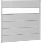 Biohort Sichtschutzzaun Wandpaneel mit Acrylglas silber-metallic Sichtschutz