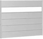 Biohort Sichtschutzzaun Wandpaneel mit Acrylglas silber-metallic Sichtschutz