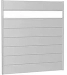 Biohort Sichtschutzzaun Wandpaneel mit Acrylglas silber-metallic Sichtschutz
