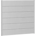 Biohort Sichtschutzzaun Wandpaneel ohne Acrylglas silber-metallic Sichtschutz