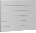 Biohort Sichtschutzzaun Wandpaneel ohne Acrylglas silber-metallic Sichtschutz