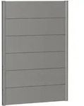 Biohort Sichtschutzzaun Wandpaneel ohne Acrylglas quarzgrau-metallic Sichtschutz