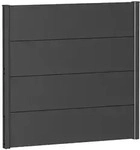 Biohort Sichtschutzzaun Wandpaneel ohne Acrylglas dunkelgrau-metallic Sichtschutz