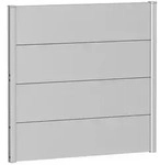 Biohort Sichtschutzzaun Wandpaneel ohne Acrylglas silber-metallic Sichtschutz