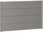 Biohort Sichtschutzzaun Wandpaneel ohne Acrylglas quarzgrau-metallic Sichtschutz