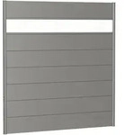 Biohort Sichtschutzzaun Wandpaneel mit Acrylglas quarzgrau-metallic Sichtschutz