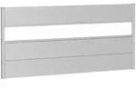Biohort Sichtschutzzaun Wandpaneel mit Acrylglas silber-metallic Sichtschutz