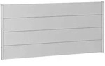 Biohort Sichtschutzzaun Wandpaneel ohne Acrylglas silber-metallic Sichtschutz