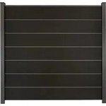 GroJa Solid Grande Premium Steckzaun Sichtschutzzaun Schwarz co-extrudiert