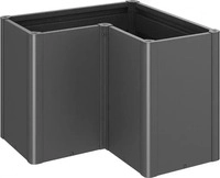Biohort B149330, Biohort Pflanzbeet Belvedere L-Form dunkelgrau-metallic, L 100, Maxi