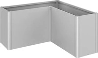 Biohort B139331, Biohort Pflanzbeet Belvedere L-Form silber-metallic, L 150, Maxi (77
