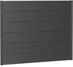 Biohort Sichtschutzzaun Wandpaneel ohne Acrylglas dunkelgrau-metallic Sichtschutz