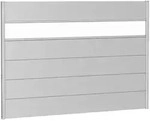 Biohort Sichtschutzzaun Wandpaneel mit Acrylglas silber-metallic Sichtschutz