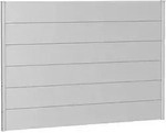 Biohort Sichtschutzzaun Wandpaneel ohne Acrylglas silber-metallic Sichtschutz