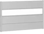 Biohort Sichtschutzzaun Wandpaneel mit Acrylglas silber-metallic Sichtschutz