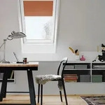 VELUX Verdunkelungsrollo Uni Orange 4564, P06, GEL,Manuell,VELUX,wei&szlig;e Schiene
